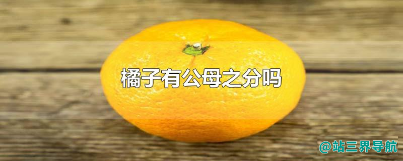 橘子有公母之分吗