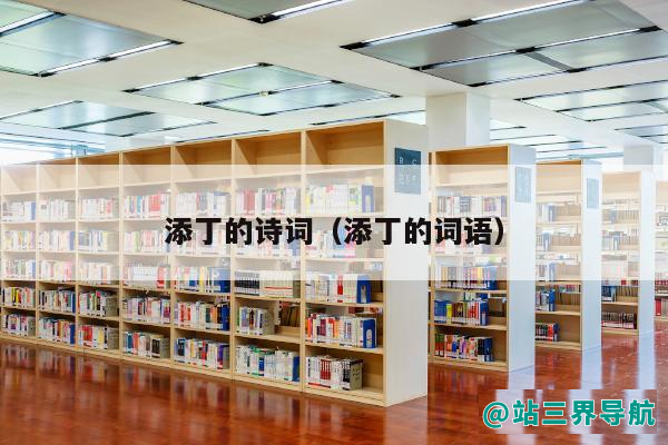 添丁的诗词（添丁的词语）