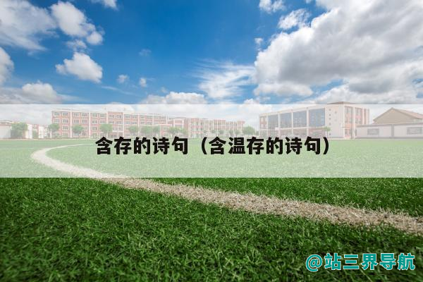 含存的诗句（含温存的诗句）