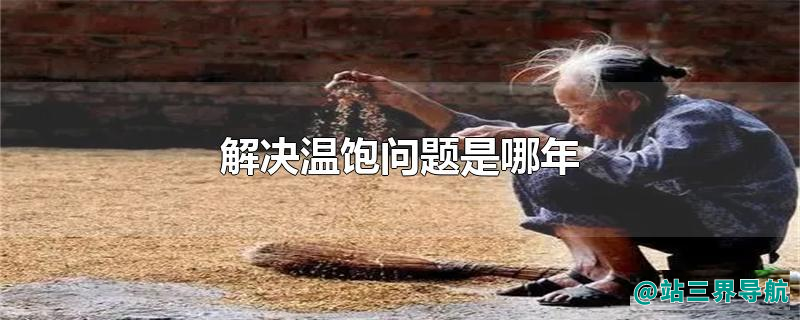 解决温饱问题是哪年