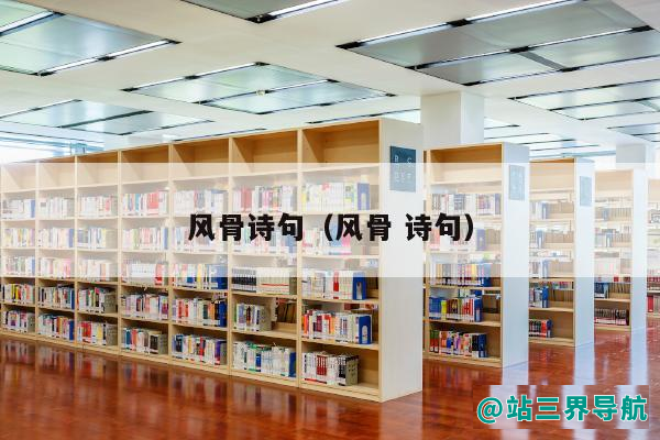 风骨诗句（风骨 诗句）